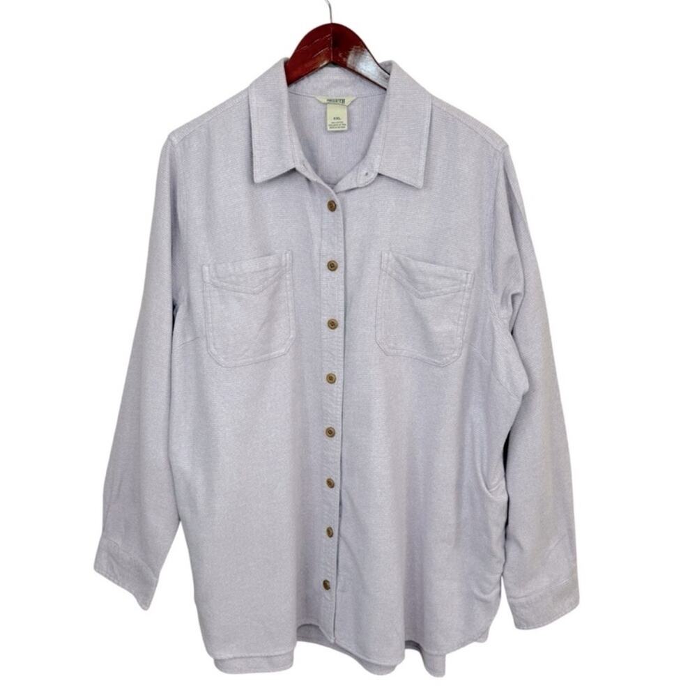DULUTH Bundle of 2 Pcs Women’s Sz XXL Plaid Hooded Classic Shirt Down Up Purple - Picture 8 of 14